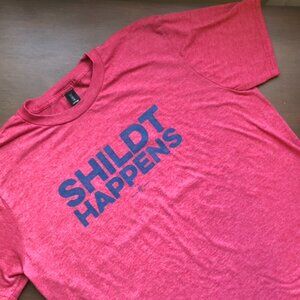 Roto Wear Schildt Happens Cardinal Tshirt